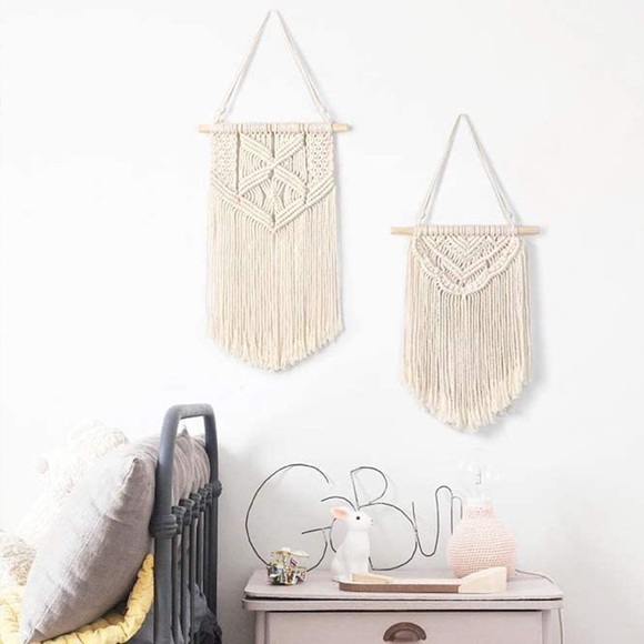 🆕🪴Beautifully Handcrafted Macrame Wall Art Boho Decor~Bohemian Jewelry Display - Picture 3 of 17